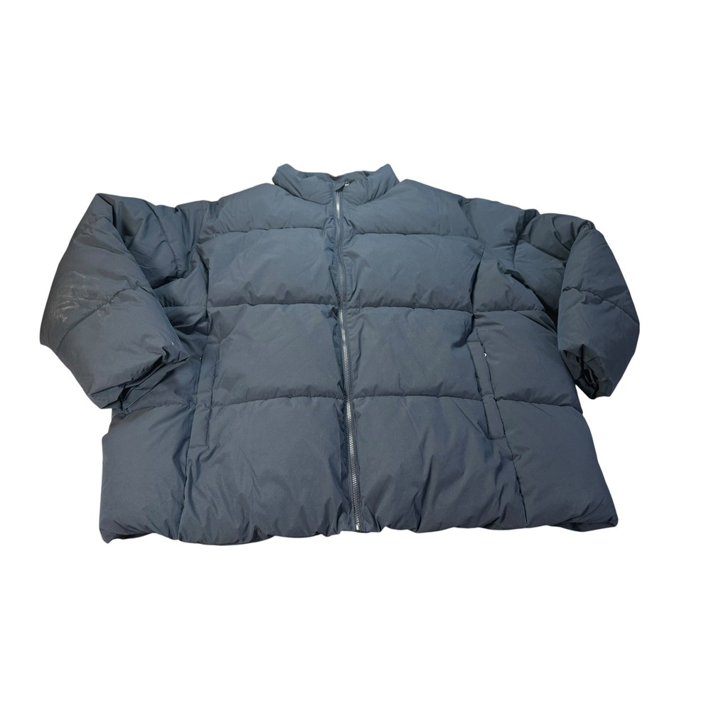 Amazon Essentials Mens Puffer Jacket Navy Blue Full Zip Quilted Coat 5XL